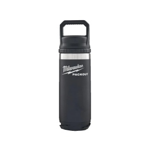 Sticla (termos) neagra PACKOUT cu capac, 532 ml, Milwaukee, cod 4932493992