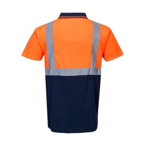 Tricou polo in doua tonuri, portocaliu/albastru, Portwest - Img 2