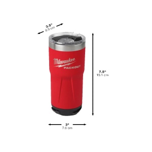Cana termica rosie PACKOUT, 591 ml, Milwaukee , cod 4932479074 - Img 3