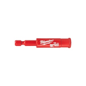 Carota (burghiu) de 12 mm DIAMOND MAX pentru gaurire umeda / uscata, prindere 1/4" HEX, Milwaukee, cod 4932498345