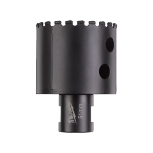 Carota diamantata M14 pentru gaurire uscata, diametru 51 mm, 35 mm lungime activa, Milwaukee, cod 4932478283