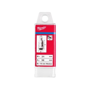 Carota HSS cu prindere Weldon de 19 mm, 31x30 mm, Milwaukee, cod 4932343287 - Img 2