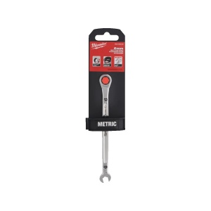 Cheie combinata cu clichet MAX BITE, sistem metric, deschidere 6 mm, Milwaukee, cod 4932480209 - Img 3
