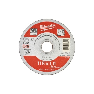 Disc debitare metal SCS 41 / 115 x 1 x 22 mm, seria contractanti, Milwaukee, cod 4932451474