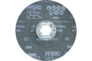 Disc fibros COMBICLICK VICTOGRAIN pentru otel, 125 mm, granulatie 60 / 80, PFERD