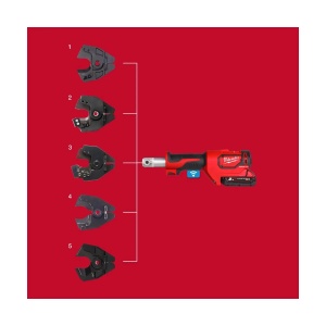 Dispozitiv hidraulic taiere cablu M18 ONEHCC-201C CU/AL-SET, forta 53 kN, taiere 35 mm, Milwaukee, cod 4933464301 - Img 3