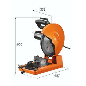 Fierastrau circular profesional, FEIN MKAS 355, 1800 W, 355mm diametru disc, taiere la unghi 45°