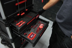 Insertie spuma PACKOUT™ pentru sertar, 55 buc chei combinate si clichet 3/8", Milwaukee, cod 4932493640