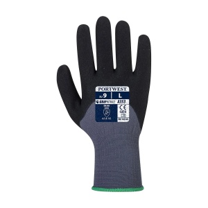 Manusi DermiFlex Plus gri/negru, nivel taiere A, Portwest - Img 2