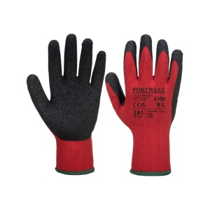 Manusi Grip- latex rosu/negru, nivel taiere A1, Portwest