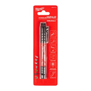 Marker INKZALL cu doua capete Chiseled/Fine Point, negru, Milwaukee, cod 4932501155