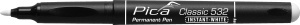 Marker permanent alb INSTANT-WHITE, varf 1-2 mm / 1-4 mm, PICA