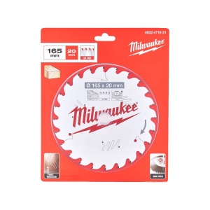 Panza pentru fierastraie circulare de mana, CSB P W 165 x 20 x 1.6 x 24ATB, Milwaukee, cod 4932471931 - Img 2