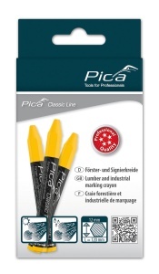 Creta pentru marcaj industrial si lemn Classic Pro 590, alb / galben / albastru / rosu, PICA