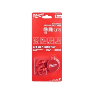 Set 3 antifoane reutilizabile cu snur, Milwaukee, cod 4932471904 - Img 7
