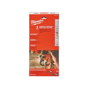 Set 3 panze pentru fierastrau cu banda 98.52 mm x 18 TPI, grosime material 4-5 mm, Milwaukee, cod 48390529 - Img 3