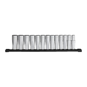 Set tubulare lungi 1/2", 12 laturi, sistem metric 12–24 mm, 13 buc, Milwaukee, cod 4932498798