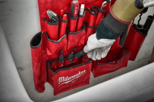 Suport scule lucratori linii electrice aeriene de inalta tensiune, constructie vinil, buzunare multiple, Milwaukee, cod 4932498653 - Img 3