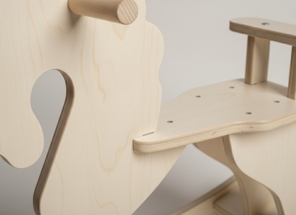 Calut leganator Montessori din lemn stratificat natural - Img 2