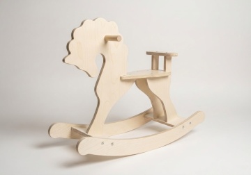 Calut leganator Montessori din lemn stratificat natural