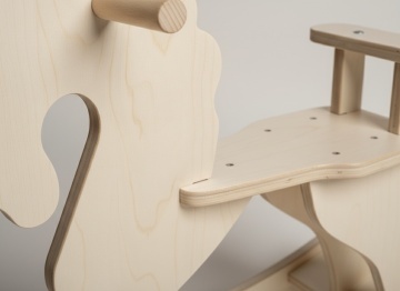 Calut leganator Montessori din lemn stratificat natural - Img 2