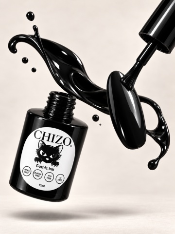 Gothic Ink – Gel UV Color Negru 15ml - Img 2