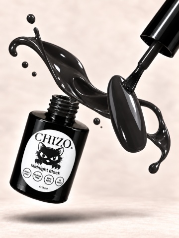 Midnight Black – Gel UV Color Negru 15ml - Img 2