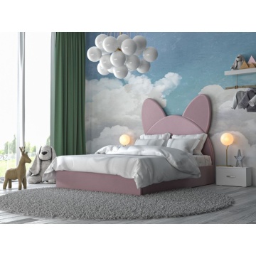 Pat Tapitat Sweety Pentru Copii, Roz, 140x200 cm - Img 1