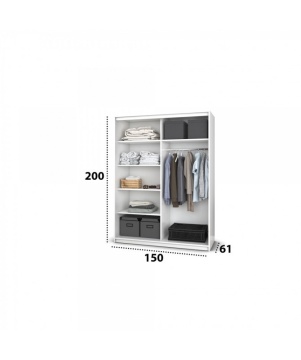 Dulap DELIA 150x200x61 cm - Img 3