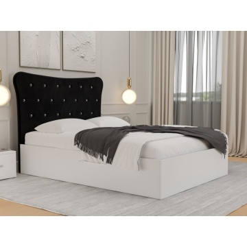 Pat tapitat LUXOR – Negru & Cristale