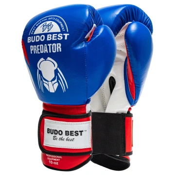 Mănuși Box Piele Naturală Budo Best Predator – Performanță & Durabilitate – Albastru