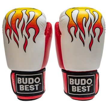 Mănuși de Box Budo Best Flăcări | Piele de Vacă Premium - Img 3