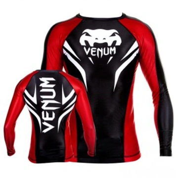 Venum "Electron 2.0" Rashguard - Black, Mâneci lungi