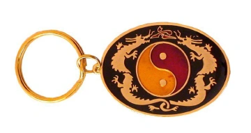Breloc Oval Ying Yang