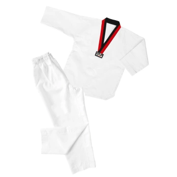 Dobok guler rosu/negru - Budo Best