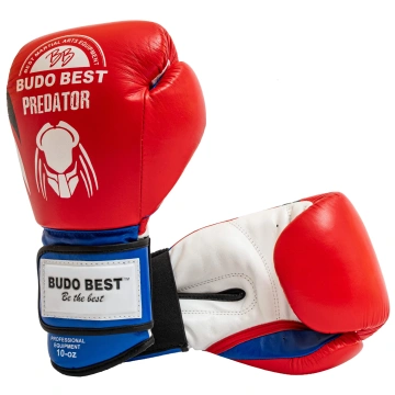 Mănuși Box Piele Naturală Budo Best Predator – Performanță & Durabilitate – Roșu