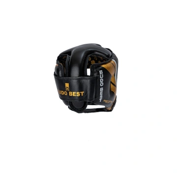Casca protectie box Predator 2.0 neagra cu auriu din piele naturala