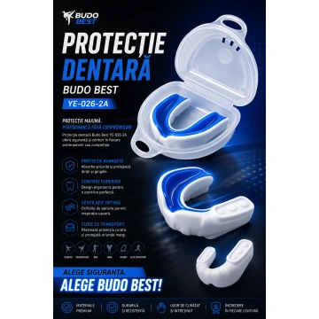 Protecție Dentară Budo Best Double Color cu Cutie YE-026-2A – Mouthguard pentru Sporturi de Contact