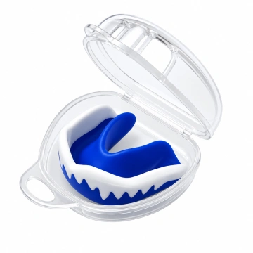 Protecție Dentară Vampir Budo Best YE-026-2C cu Cutie – Alb/Negru, Alb/Albastru, Alb/Roșu | Mouthguard pentru Box, Kickboxing, MMA și Arte Marțiale