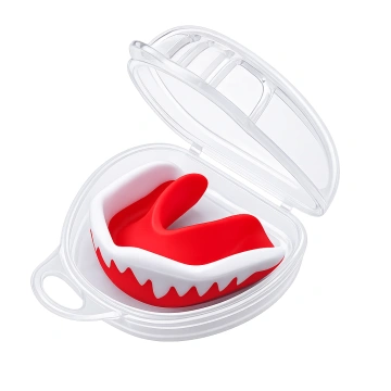Protecție Dentară Vampir Budo Best YE-026-2C cu Cutie – Alb/Negru, Alb/Albastru, Alb/Roșu | Mouthguard pentru Box, Kickboxing, MMA și Arte Marțiale