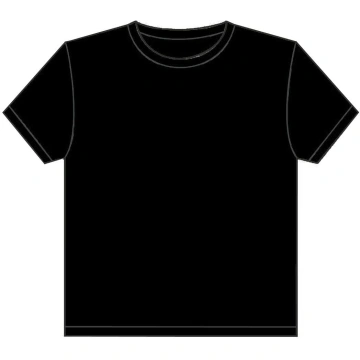 Tricou neimprimat "Liniar" – Negru