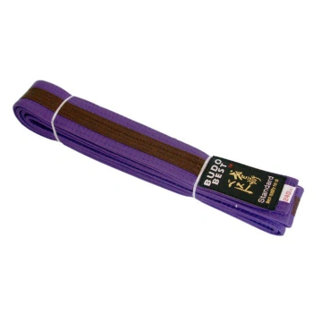Centura violet cu tresă maro