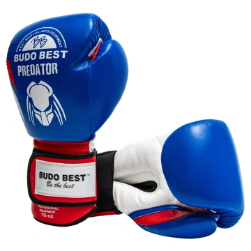 Mănuși Box Piele Naturală Budo Best Predator – Performanță & Durabilitate – Albastru