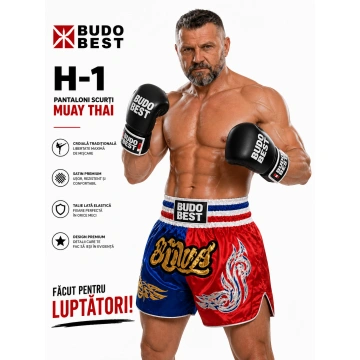 Pantaloni Scurți Muay Thai Budo Best H-1 – Șort Profesional Kickboxing & Thai Boxing