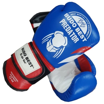 Mănuși Box Piele Naturală Budo Best Predator – Performanță & Durabilitate – Albastru