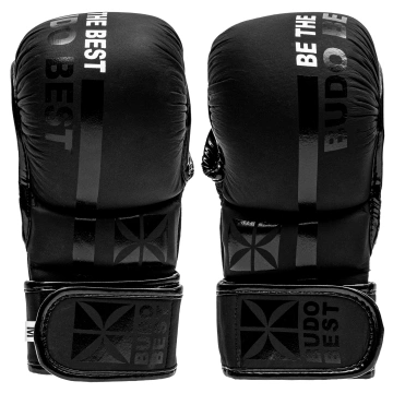 Mănuși MMA Budo Best „24” din piele naturală, cu prindere velcro profesională – protecție, confort și durabilitate pentru antrenamente și competiții