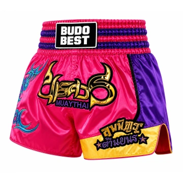 Pantaloni Scurți Muay Thai Budo Best H-4 – Șort Profesional Kickboxing & Thai Boxing