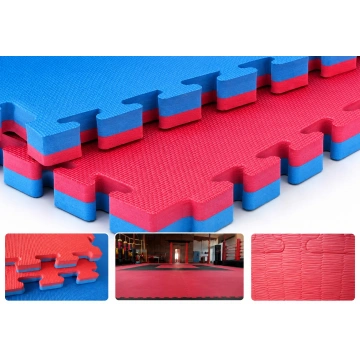 Saltele tatami pentru karate / taekwondo<span> - </span>Albastru/Roșu, 4 cm
