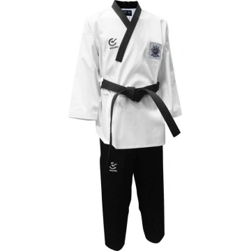 Dobok DAN - Masculin (bluza alba, pantalon negru)
