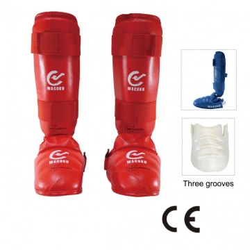 Tibiere karate aprobate WKF Wacoku - B158- WKF – Roșu